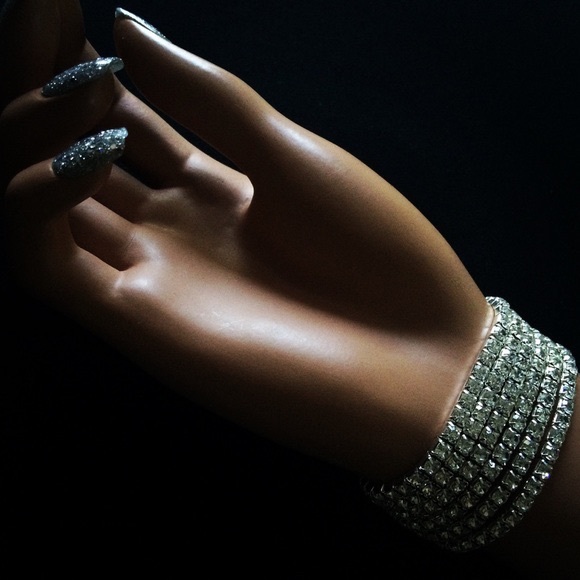 🌹6PC AUSTRIAN CRYSTAL RHINESTONE BLING BRACELET - Picture 3 of 4